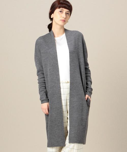 green label relaxing（グリーンレーベルリラクシング）の「KF HandWash FLC SUPER ロングカーディガン◆（カーディガン/ボレロ・レディース・グレー/ブラウン/ネイビー/ライトグレー/ダークグレー/ロイヤルブルー・FREE）」の22枚目の写真