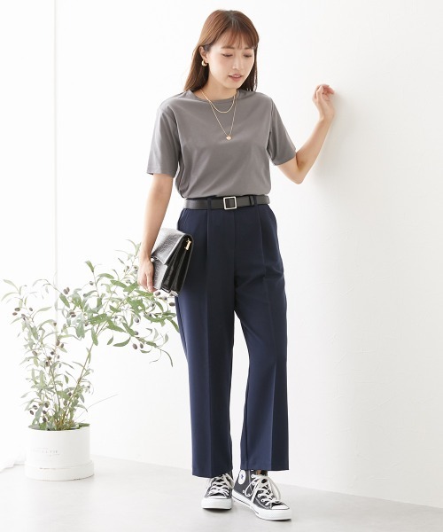 Petitjo(プッチージョ)の「小さいサイズ きれい見えワイドパンツ(ベルトループ有) 低身長さん・小柄女性(スラックス・レディース・ベージュ/ブラウン系その他/ブラック/ネイビー/グリーン系/キナリ・PS2/PM2/PL2/PSS2/PS1/PL1/PSS1/PM1)」の19枚目の写真