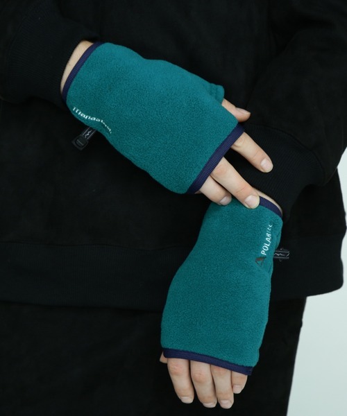 MANASTASH（マナスタッシュ）の「MANASTASH/マナスタッシュ/POLARTEC FINGERLESS GLOVE（手袋・メンズ・ブラック/パープル/マスタード/グリーン系その他3・F）」の3枚目の写真