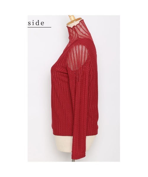 Sawa a la mode(サワアラモード)の「シースルー切替トップス(その他トップス・レディース・ブラック/レッド・FREE)」の22枚目の写真