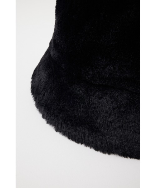 MOUSSY（マウジー）の「F/FUR BUCKET ハット（ハット・レディース・ブラック/ライトベージュ・FREE）」の9枚目の写真