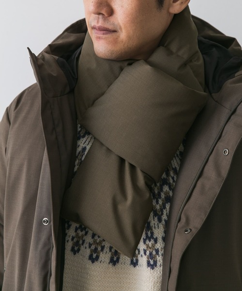 URBAN RESEARCH DOORS（アーバンリサーチドアーズ）の「ラミネートダウンマフラー（マフラー・メンズ・モカ/ブラック/グレー系その他・-）」の4枚目の写真