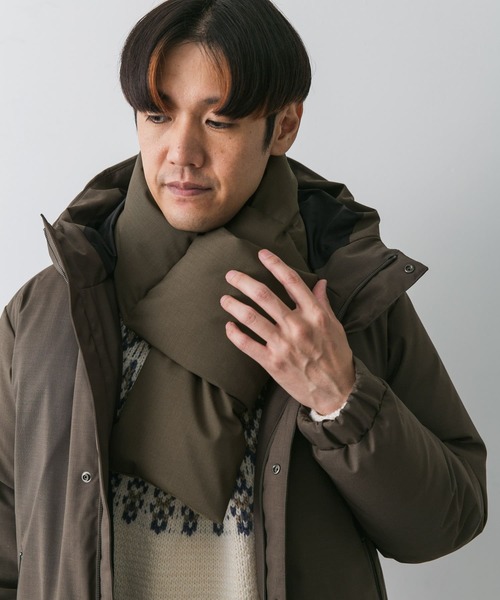 URBAN RESEARCH DOORS（アーバンリサーチドアーズ）の「ラミネートダウンマフラー（マフラー・メンズ・モカ/ブラック/グレー系その他・-）」の5枚目の写真