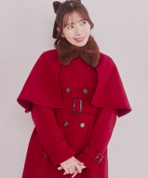 セール】ファー付きケープコート（その他アウター）｜Areeam