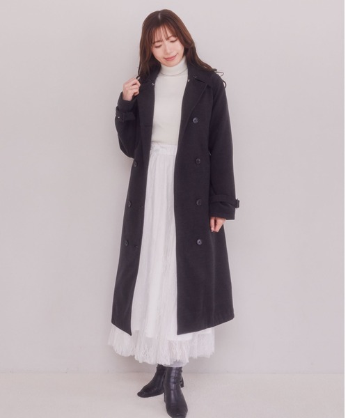 Areeam（アリーム）の「ファー付きケープコート（その他アウター・レディース・レッド/チャコールグレー・FREE）」の22枚目の写真