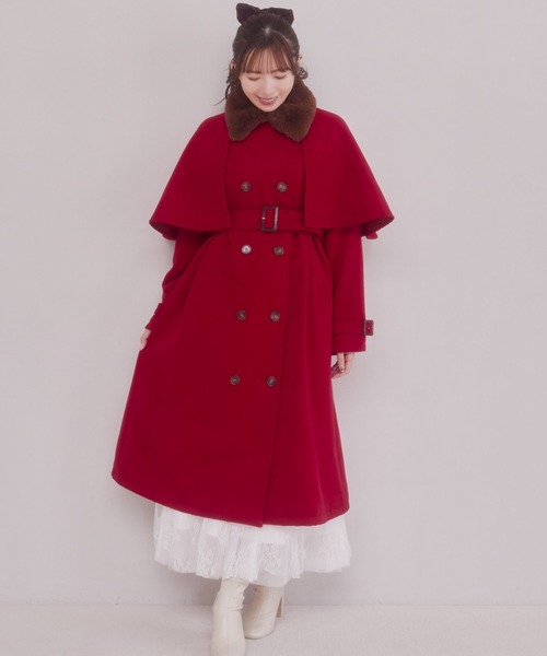 訳あり ケープコート セール】ファー付きケープコート（その他アウター）｜Areeam