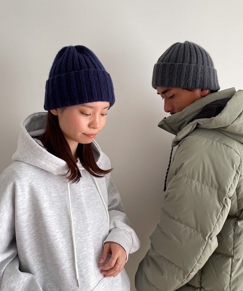CANAL JEAN（キャナルジーン）の「El mar リブニットCAP（ニットキャップ/ビーニー・レディース・ブラック/ライトベージュ/チャコールグレー/ネイビー・ONE SIZE）」の11枚目の写真