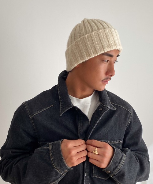 CANAL JEAN（キャナルジーン）の「El mar リブニットCAP（ニットキャップ/ビーニー・レディース・ブラック/ライトベージュ/チャコールグレー/ネイビー・ONE SIZE）」の13枚目の写真