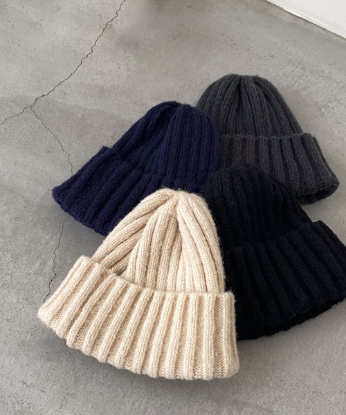 CANAL JEAN（キャナルジーン）の「El mar リブニットCAP（ニットキャップ/ビーニー・レディース・ブラック/ライトベージュ/チャコールグレー/ネイビー・ONE SIZE）」の15枚目の写真