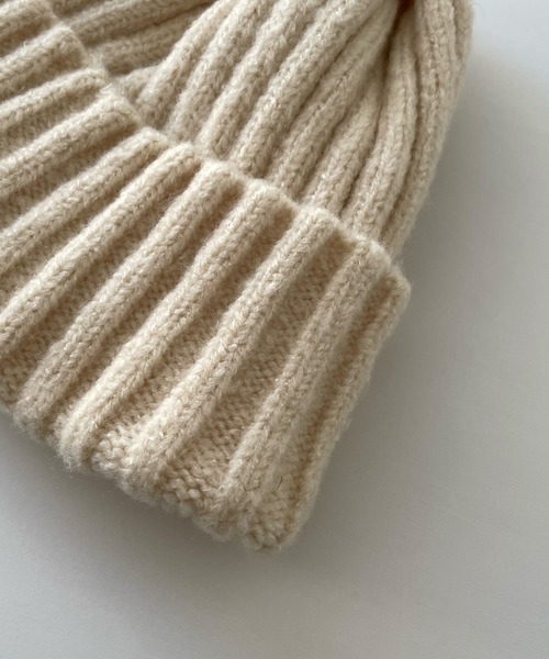 CANAL JEAN（キャナルジーン）の「El mar リブニットCAP（ニットキャップ/ビーニー・レディース・ブラック/ライトベージュ/チャコールグレー/ネイビー・ONE SIZE）」の18枚目の写真