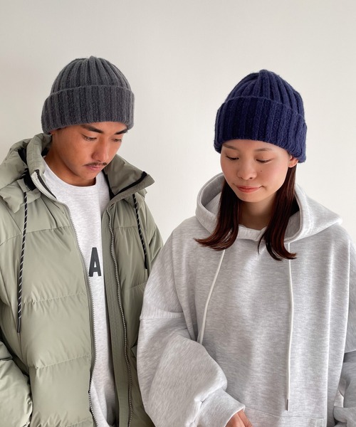 CANAL JEAN（キャナルジーン）の「El mar リブニットCAP（ニットキャップ/ビーニー・レディース・ブラック/ライトベージュ/チャコールグレー/ネイビー・ONE SIZE）」の22枚目の写真