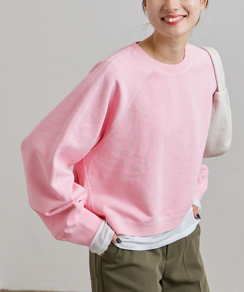 FRAMeWORK（フレームワーク）の「ショートワイドSWEAT（スウェット・レディース・ピンク/グレー/ライトグリーン/チャコールグレー/アイボリー・FREE）」の15枚目の写真