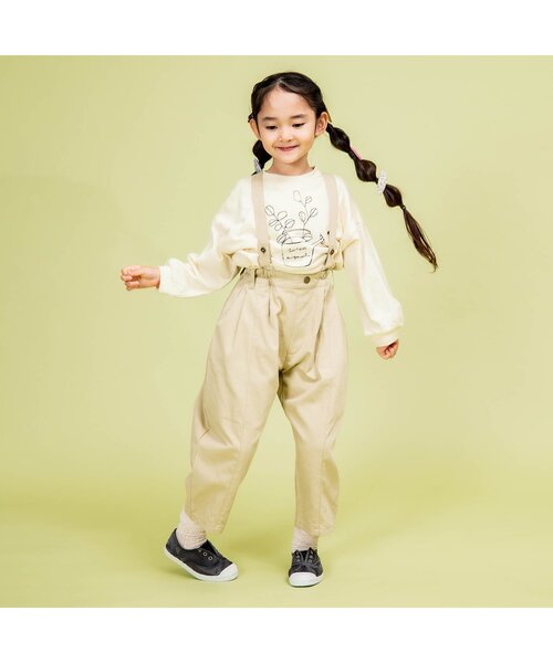 Ampersand（アンパサンド）の「premier 刺繍Tプルオーバー（Tシャツ/カットソー・キッズ・グリーン/ベージュ/オフホワイト・120/100/90/80/140/70/110/130）」の7枚目の写真