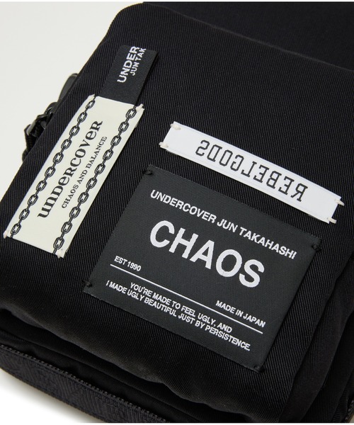 UNDERCOVER アンダーカバー ネームコラージュ　ショルダーバッグ 黒 24SS】 UNDERCOVER アンダーカバー ネームコラージュNyタスラン