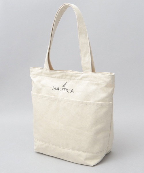NAUTICA(ノーティカ)の「12オンス シンプル 帆布 キャンバス トートバッグ(トートバッグ・メンズ・ブラック/オフホワイト・FREE)」の3枚目の写真