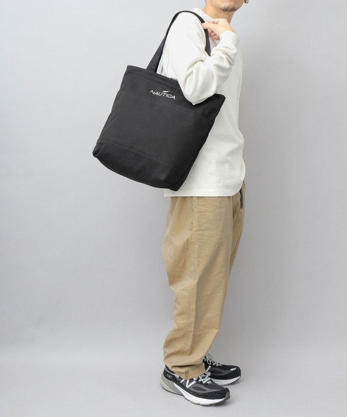 NAUTICA(ノーティカ)の「12オンス シンプル 帆布 キャンバス トートバッグ(トートバッグ・メンズ・ブラック/オフホワイト・FREE)」の16枚目の写真