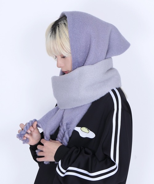 PUNYUS(プニュズ)の「グラデーションツイストマフラー(マフラー・レディース・ピンク/グリーン/ベージュ/ブルー/グレー・FREE)」の21枚目の写真