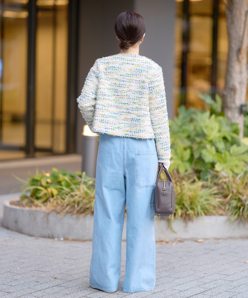 MAISON GUILLEMETTE/メゾンギヨメット】ツィードノーカラージャケット