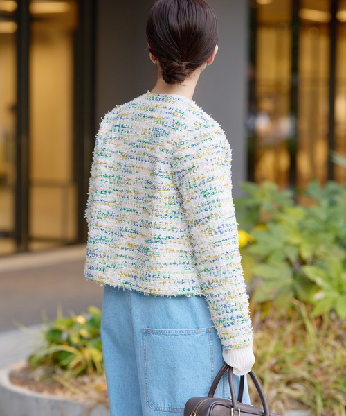IENA MAISON GUILLEMETTE/メゾンギヨメット MAISON GUILLEMETTE/メゾンギヨメット】ツィードノーカラージャケット