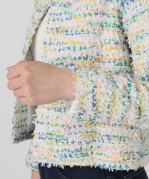 IENA MAISON GUILLEMETTE/メゾンギヨメット MAISON GUILLEMETTE/メゾンギヨメット】ツィードノーカラージャケット