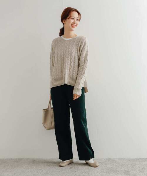 URBAN RESEARCH DOORS（アーバンリサーチドアーズ）の「『URTECH』コーデュロイイージーパンツ（その他パンツ・レディース・チャコールグレー/グリーン/ベージュ系その他・MEDIUM）」の7枚目の写真