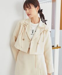 MAJESTIC LEGON | リボンディティールショートジャケット(テーラードジャケット)