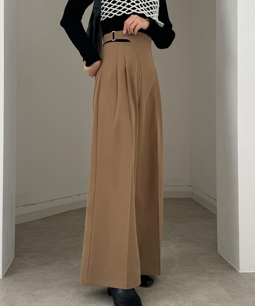 junoah(ジュノア)の「ハイウエストカットパンツ(スラックス・レディース・アイボリー/ダークベージュ/ブラック・MEDIUM/X-LARGE/LARGE)」の20枚目の写真