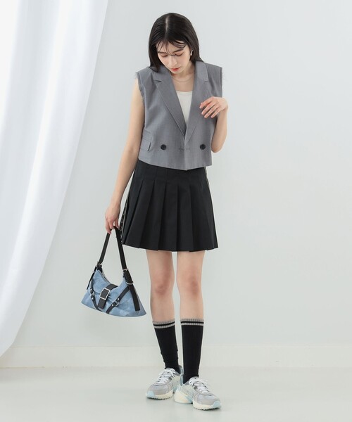 Ray BEAMS（レイビームス）の「Ray BEAMS / ギャザー ベルト バッグ（ハンドバッグ・レディース・ブラック/ブルー系その他4・ONE SIZE）」の8枚目の写真