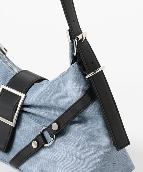 Ray BEAMS（レイビームス）の「Ray BEAMS / ギャザー ベルト バッグ（ハンドバッグ・レディース・ブラック/ブルー系その他4・ONE SIZE）」の18枚目の写真