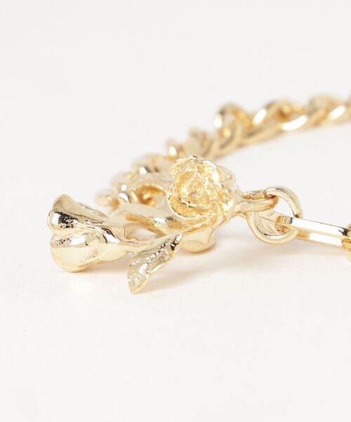 rehacer（レアセル）の「rehacer : Asymmetry Rose Chain  Bracelet / アシンメトリー ローズ チェーン ブレスレット（ブレスレット・メンズ・ゴールド/シルバー・FREE）」の9枚目の写真
