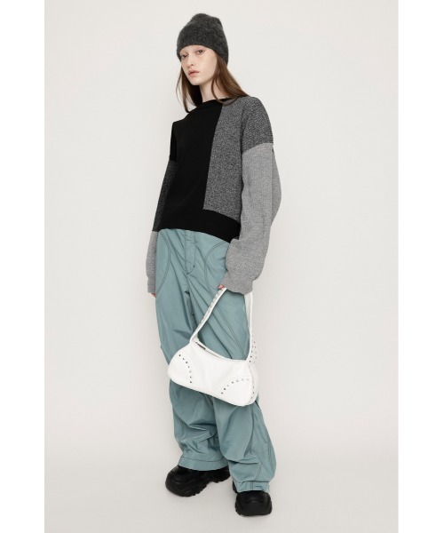 SLY（スライ）の「BLOCKING LIGHT KNIT TOPS ブロッキング ライト ニット トップス（ニット/セーター・レディース・ブルー系その他/ブラック系その他2/ホワイト系その他2・FREE）」の10枚目の写真