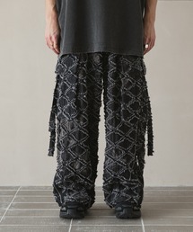 CASPER JOHN | Fade jacquard parachute denim/フェードジャガードパラシュートデニム(カーゴパンツ)