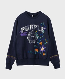 【KHOKI / コッキ】Cross-stitch sweat shirt