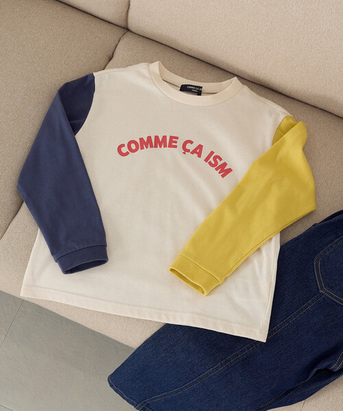 COMME CA ISM（コムサイズム）の「ロゴプリントＴシャツ（Tシャツ/カットソー・キッズ・ホワイト系その他/ブラック系その他/アイボリー系・100cm/110cm/120cm/130cm/140cm/150cm）」の2枚目の写真