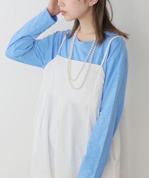 AO2（アオズ）の「▲Long sleeve t-shirt / 無地ロンT 長袖Tシャツ（Tシャツ/カットソー・レディース・ピンク/ホワイト/ブルー/レッド/ブラック・FREE）」の3枚目の写真
