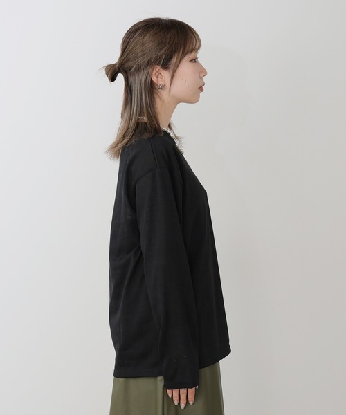 AO2（アオズ）の「▲Long sleeve t-shirt / 無地ロンT 長袖Tシャツ（Tシャツ/カットソー・レディース・ピンク/ホワイト/ブルー/レッド/ブラック・FREE）」の12枚目の写真