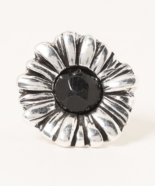 OtroAccesorio(オトロアクセソリオ)の「【OtroAccesorio】 FLOWER RING オトロアクセソリオ フラワーリング ギフト プレゼント(リング・レディース・ブルー/レッド/グリーン/サックスブルー/ホワイト/イエロー/オレンジ/パープル/ピンク/ブラック・FREE)」の3枚目の写真