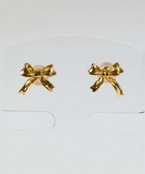 Alemais ピアス リボン タイ ボウ ピアス リボンフリルピアス | C.A.D. Tokyo online store