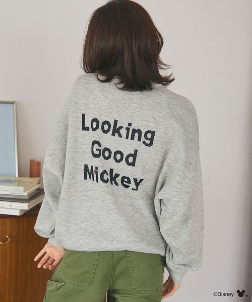 Disney（ディズニー）の「【Disney/ディズニー】Mickey Mouse/ミッキーマウス/ジャガードニットプルオーバー《新色追加》（ニット/セーター・レディース・杢グレー/ブラック/レッド・LL/L/M）」の14枚目の写真