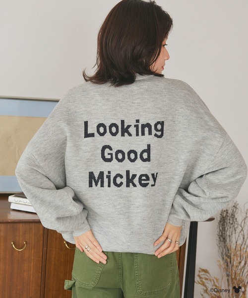Disney（ディズニー）の「【Disney/ディズニー】Mickey Mouse/ミッキーマウス/ジャガードニットプルオーバー《新色追加》（ニット/セーター・レディース・杢グレー/ブラック/レッド・LL/L/M）」の15枚目の写真