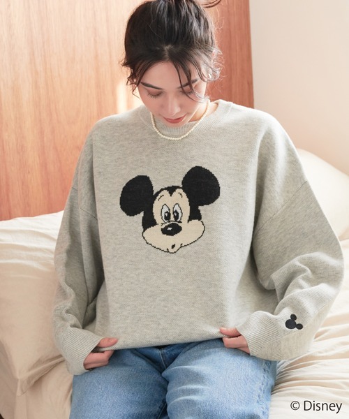 Disney/ディズニー】ミッキー/フェイスニットプルオーバー