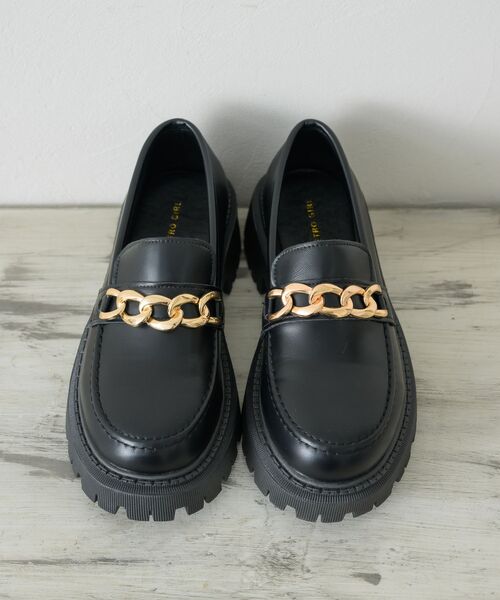 RETRO GIRL（レトロガール）の「チェーンローファー（ローファー・レディース・ブラック/オフホワイト・MEDIUM/LARGE）」の11枚目の写真