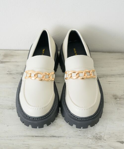 RETRO GIRL（レトロガール）の「チェーンローファー（ローファー・レディース・ブラック/オフホワイト・MEDIUM/LARGE）」の10枚目の写真