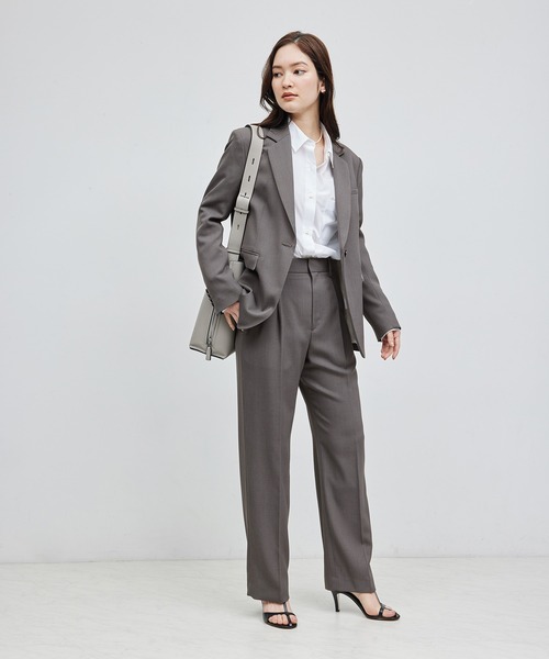 【セール】カルゼワンタックストレートパンツ【セットアップ対応】（その他パンツ）｜ROPE'（ロペ）
