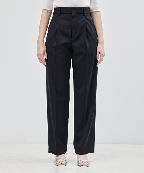 【セール】カルゼワンタックストレートパンツ【セットアップ対応】（その他パンツ）｜ROPE'（ロペ）