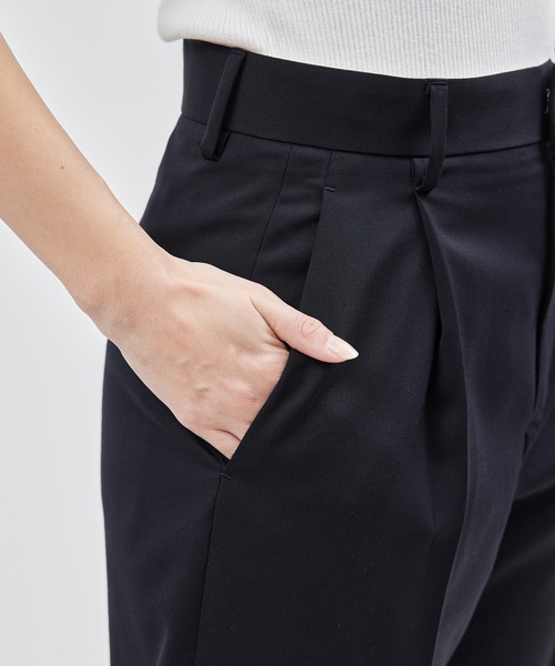 【セール】カルゼワンタックストレートパンツ【セットアップ対応】（その他パンツ）｜ROPE'（ロペ）