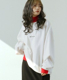 REDCAPGIRL ダンボールニット バックプリント クルーネック