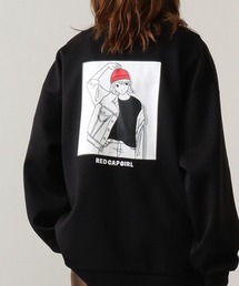 REDCAPGIRL ダンボールニット バックプリント クルーネック