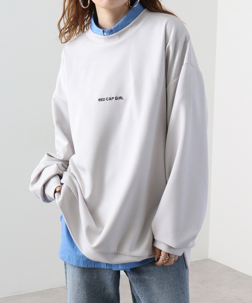 Red Cap Girl(レッドキャプガール)の「REDCAPGIRL ダンボールニット バックプリント クルーネック(スウェット・メンズ・ブラック/ホワイト/グレー/ブルー・M/L)」の7枚目の写真
