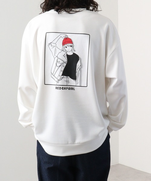 Red Cap Girl(レッドキャプガール)の「REDCAPGIRL ダンボールニット バックプリント クルーネック(スウェット・メンズ・ブラック/ホワイト/グレー/ブルー・M/L)」の15枚目の写真